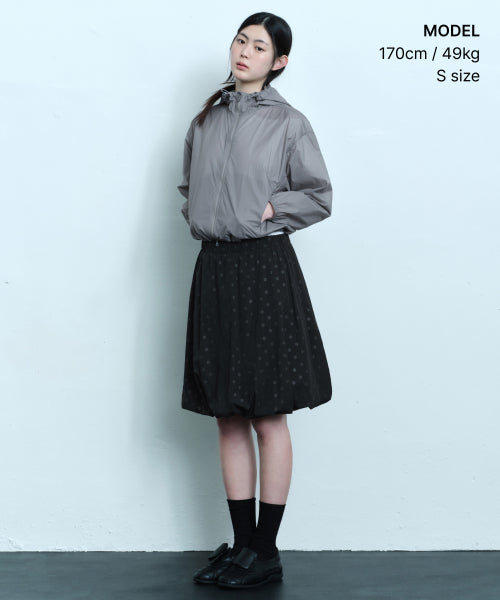 MUSINSA STANDARD WOMAN MUSINSA STANDARD WOMAN Women's Polka Dot Balloon Knee Length Skirt [Black]