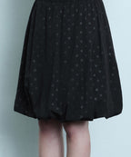 MUSINSA STANDARD WOMAN MUSINSA STANDARD WOMAN Women's Polka Dot Balloon Knee Length Skirt [Black]