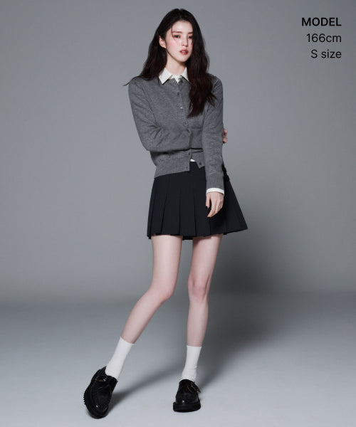 MUSINSA STANDARD WOMAN MUSINSA STANDARD WOMAN Skirt Low Rise Buckle Pleated Mini