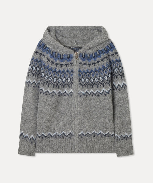 MIXXO MIXXO Hoodie Fair Isle Cardigan - Size S