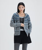 MIXXO MIXXO Hoodie Fair Isle Cardigan - Size S