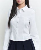 MUSINSA STANDARD WOMAN MUSINSA STANDARD WOMAN Women's Bustier Crop Shirt (White)