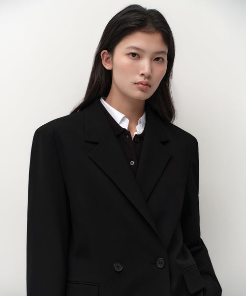 MUSINSA STANDARD WOMAN MUSINSA STANDARD WOMAN Women's Double Breasted Blazer Black