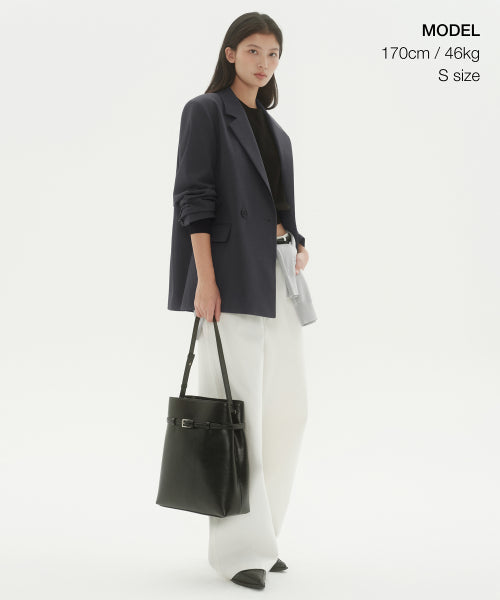 MUSINSA STANDARD WOMAN MUSINSA STANDARD WOMAN Women's Double Breasted Blazer Gray