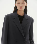 MUSINSA STANDARD WOMAN MUSINSA STANDARD WOMAN Women's Double Breasted Blazer Gray