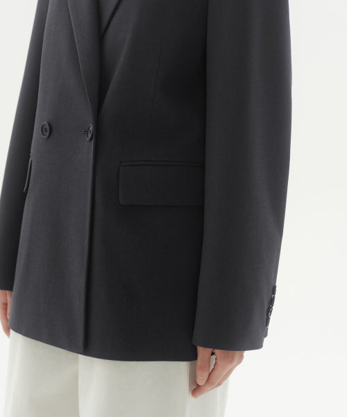 MUSINSA STANDARD WOMAN MUSINSA STANDARD WOMAN Women's Double Breasted Blazer Gray