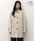 MUSINSA STANDARD WOMAN MUSINSA STANDARD WOMAN Women's Single Half Trench Coat [Cream]