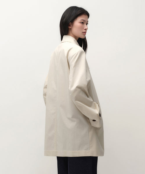MUSINSA STANDARD WOMAN MUSINSA STANDARD WOMAN Women's Single Half Trench Coat [Cream]
