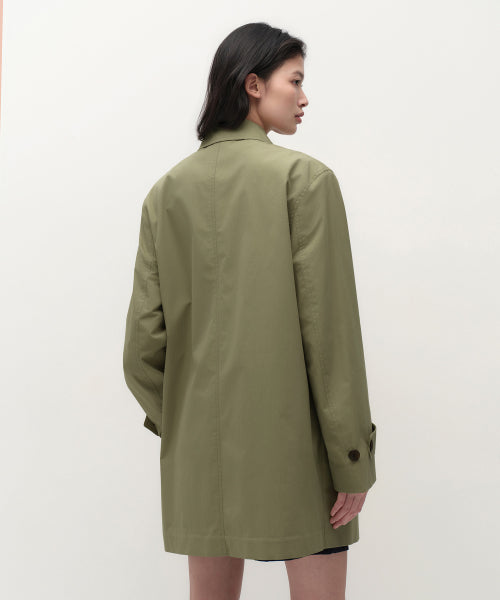 MUSINSA STANDARD WOMAN MUSINSA STANDARD WOMAN Coat Women's Single Half Trench [Olive]