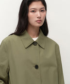 MUSINSA STANDARD WOMAN MUSINSA STANDARD WOMAN Coat Women's Single Half Trench [Olive]