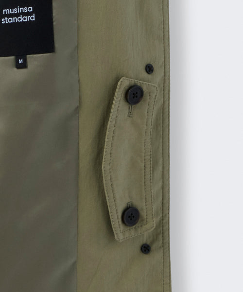 MUSINSA STANDARD WOMAN MUSINSA STANDARD WOMAN Coat Women's Single Half Trench [Olive]