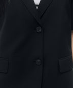 MUSINSA STANDARD WOMAN MUSINSA STANDARD WOMAN Women's Slick Belted Short Sleeve Blazer [Black] - Size XS