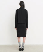 MUSINSA STANDARD WOMAN MUSINSA STANDARD WOMAN Women's Round Collar Short Blazer [Black]