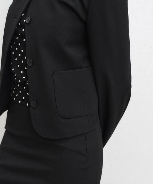 MUSINSA STANDARD WOMAN MUSINSA STANDARD WOMAN Women's Round Collar Short Blazer [Black]