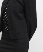 MUSINSA STANDARD WOMAN MUSINSA STANDARD WOMAN Women's Round Collar Short Blazer [Black]