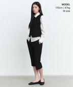 MUSINSA STANDARD WOMAN MUSINSA STANDARD WOMAN Women's Round Neck Tailored Vest [Black]