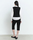 MUSINSA STANDARD WOMAN MUSINSA STANDARD WOMAN Women's Round Neck Tailored Vest [Black]