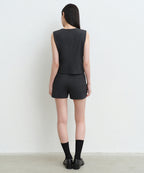 MUSINSA STANDARD WOMAN MUSINSA STANDARD WOMAN Women's Round Neck Tailored Vest [Gray]