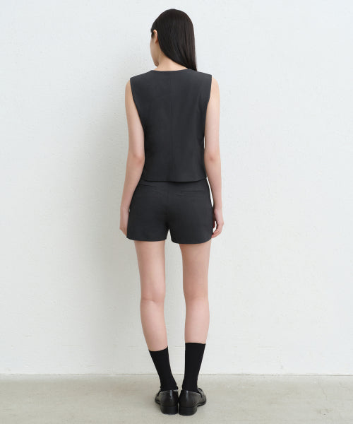MUSINSA STANDARD WOMAN MUSINSA STANDARD WOMAN Women's Round Neck Tailored Vest [Gray]