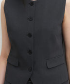 MUSINSA STANDARD WOMAN MUSINSA STANDARD WOMAN Women's Round Neck Tailored Vest [Gray]