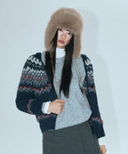 MIXXO MIXXO Hairy Loose Fit Round Neck Pullover C