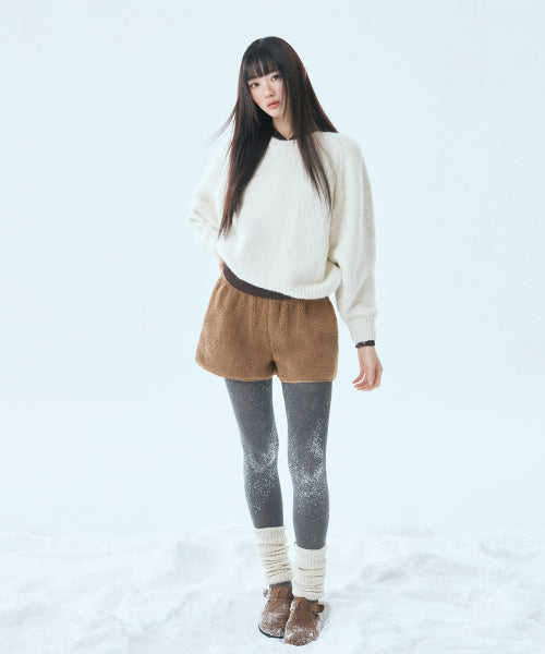 MIXXO MIXXO Hairy Loose Fit Round Neck Pullover C
