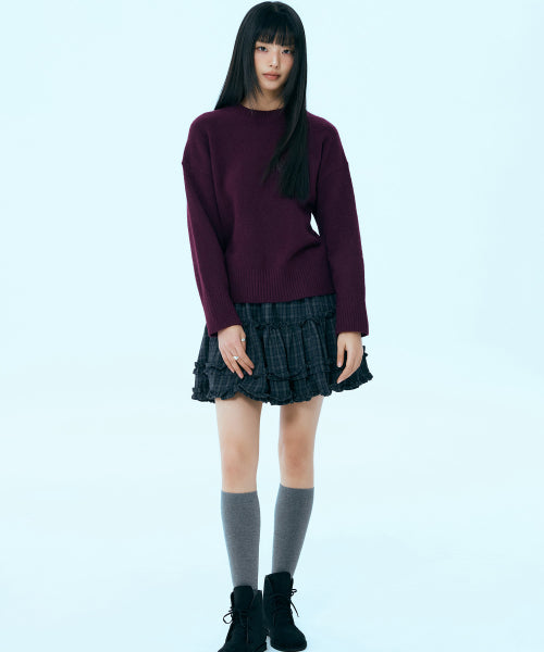 MIXXO MIXXO Knitwear Round Neck Loose Fit Pullover C