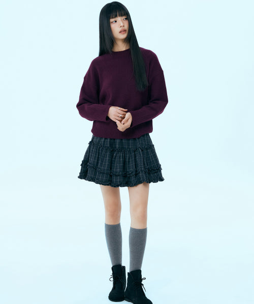 MIXXO MIXXO Knitwear Round Neck Loose Fit Pullover C