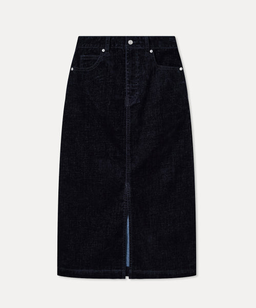 MIXXO MIXXO Velvet Denim Long Skirt