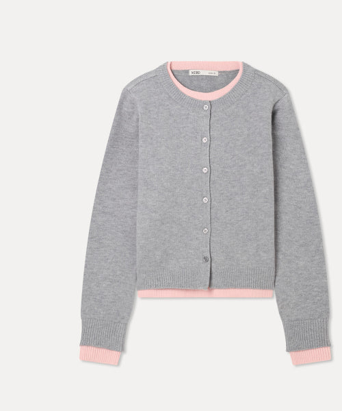 MIXXO MIXXO Color Combination Layered Button Pullover (C)