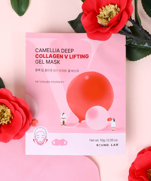 Round Lab Round Lab Camellia Deep Collagen V Lifting Gel Mask 4 sheets