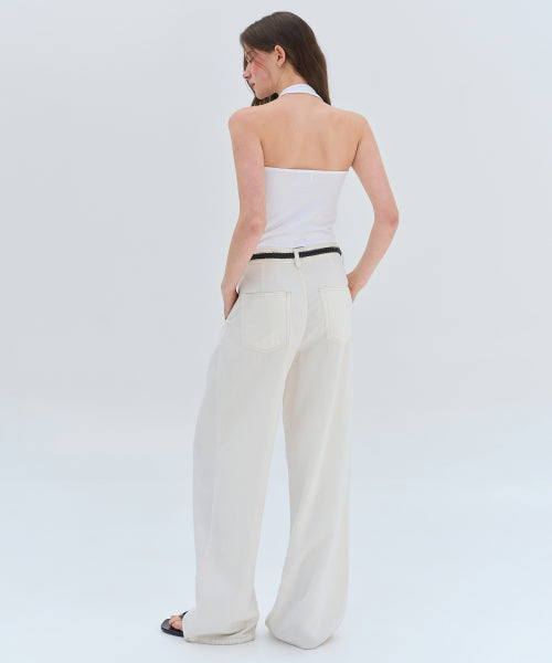 MUSINSA STANDARD WOMAN MUSINSA STANDARD WOMAN Denim Extra Wide Pants (Cream)