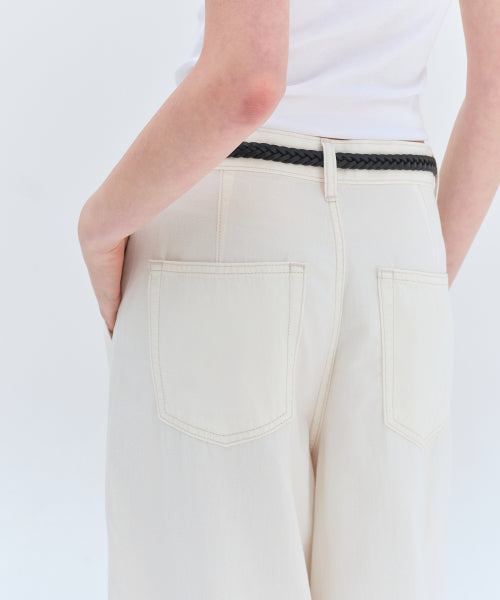 MUSINSA STANDARD WOMAN MUSINSA STANDARD WOMAN Denim Extra Wide Pants (Cream)
