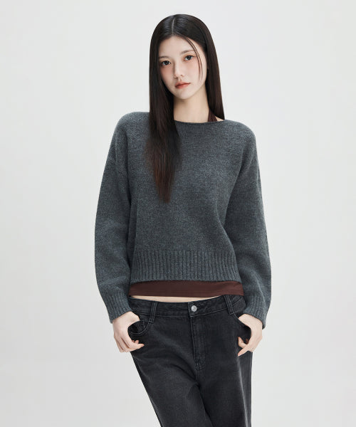 MIXXO MIXXO Knitwear Boat Neck Thick Pullover