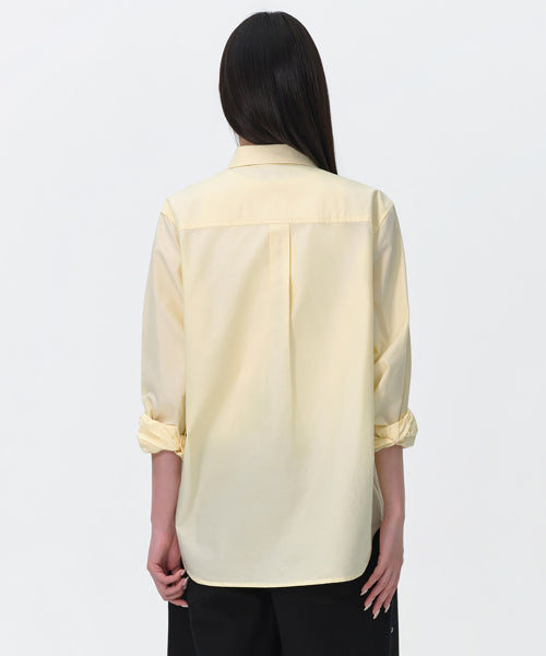 MUSINSA STANDARD WOMAN MUSINSA STANDARD WOMAN Relaxed Oxford Shirt Lemon Cream