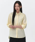 MUSINSA STANDARD WOMAN MUSINSA STANDARD WOMAN Relaxed Oxford Shirt Lemon Cream