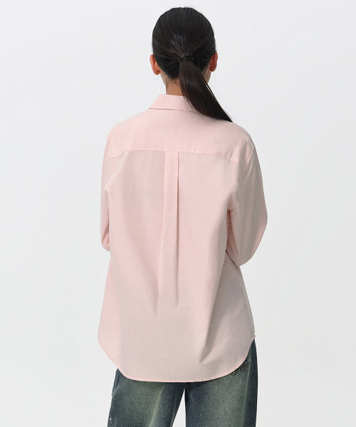 MUSINSA STANDARD WOMAN MUSINSA STANDARD WOMAN Relaxed Oxford Shirt [Rose Water]