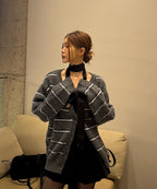 MIXXO MIXXO Hairy Striped Cardigan Women S