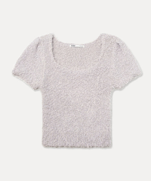 MIXXO MIXXO Knitwear Square Neck Short Sleeve Pullover