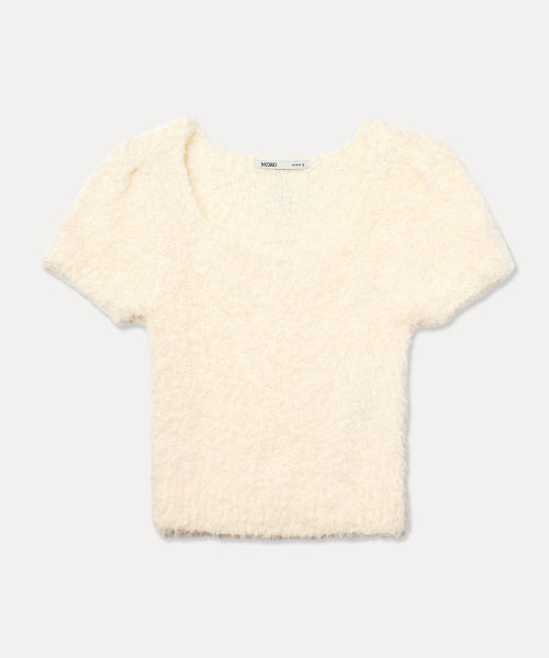 MIXXO MIXXO Knitwear Square Neck Short Sleeve Pullover
