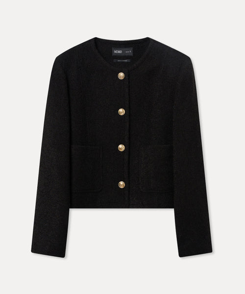 MIXXO MIXXO Wool Blend Round Jacket - Size C