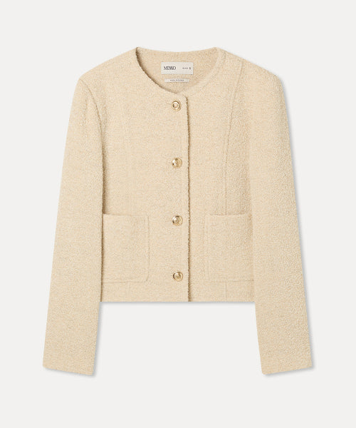 MIXXO MIXXO Wool Blend Round Jacket - Size C