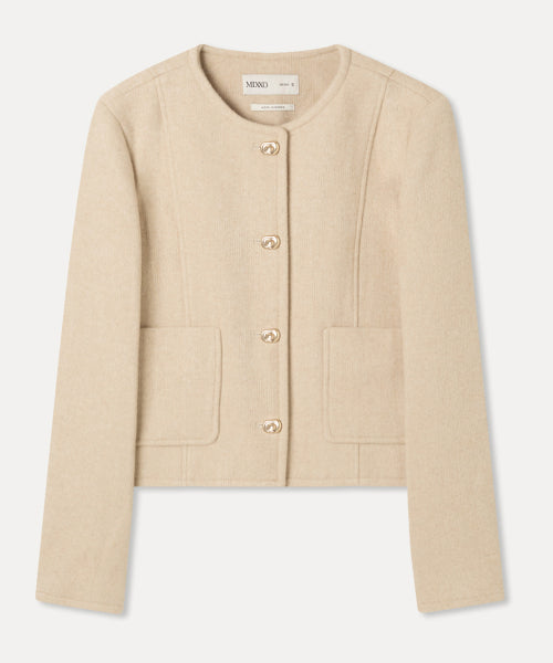 MIXXO MIXXO Wool Blend Round Jacket - Size C