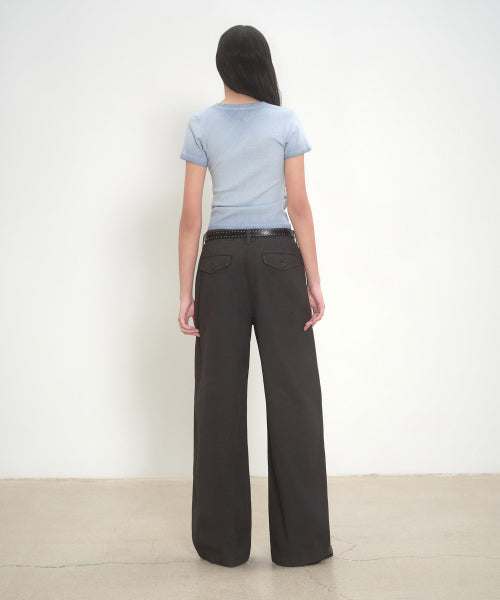 MUSINSA STANDARD WOMAN MUSINSA STANDARD WOMAN Women's Wide Fertig Pants [Dark Gray]