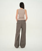 MUSINSA STANDARD WOMAN MUSINSA STANDARD WOMAN Women's Wide Fertig Pants [Taupe]