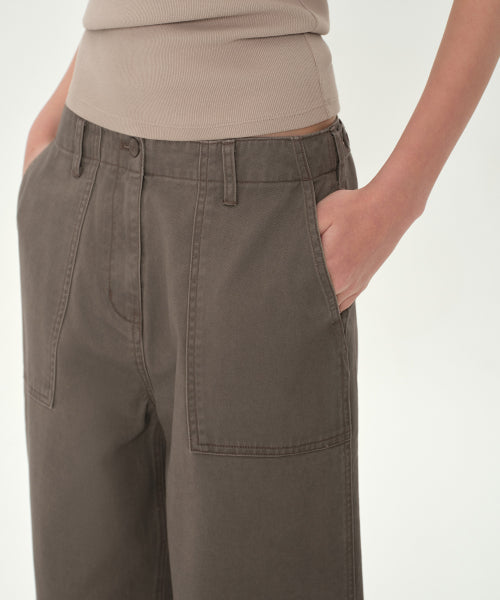 MUSINSA STANDARD WOMAN MUSINSA STANDARD WOMAN Women's Wide Fertig Pants [Taupe]