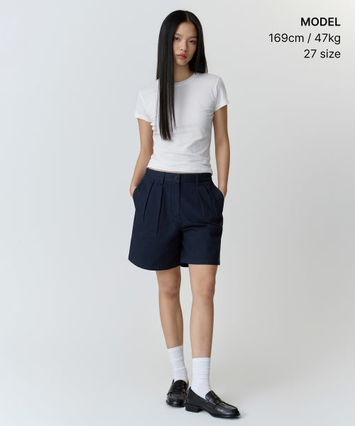 MUSINSA STANDARD WOMAN MUSINSA STANDARD WOMAN Women's Chino Shorts Navy