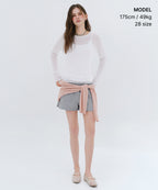 MUSINSA STANDARD WOMAN MUSINSA STANDARD WOMAN Cotton Banding Shorts Light Gray