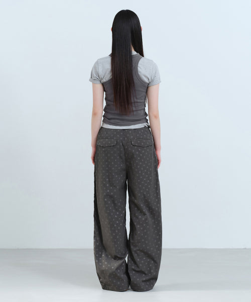 MUSINSA STANDARD WOMAN MUSINSA STANDARD WOMAN Women's Polka Dot Parachute Pants [Gunmetal]