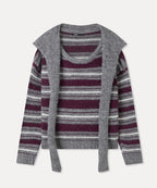MIXXO MIXXO Hoodie Hooded Layered Striped Pullover